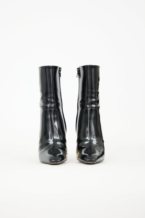 Saint Laurent Patent Auteuil Boot