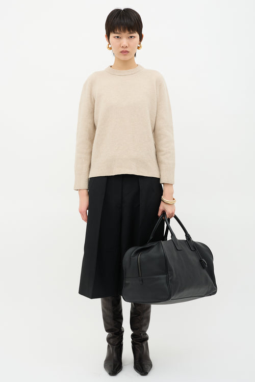 Saint Laurent Pebbled Leather Duffle Bag