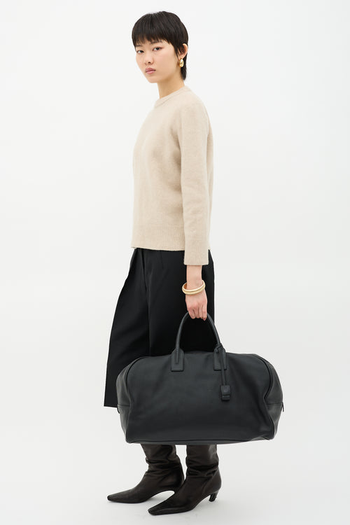 Saint Laurent Pebbled Leather Duffle Bag