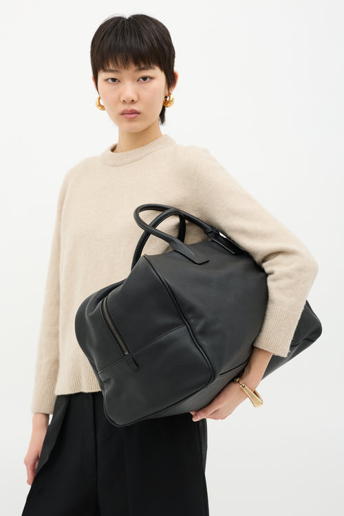 Saint Laurent Pebbled Leather Duffle Bag