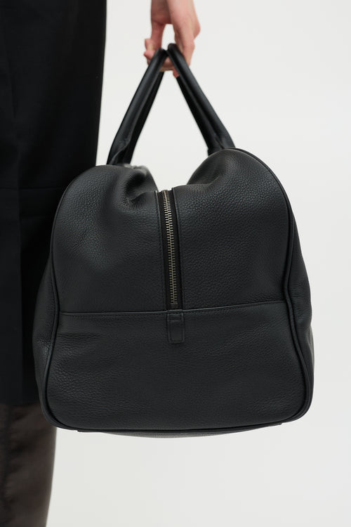 Saint Laurent Pebbled Leather Duffle Bag