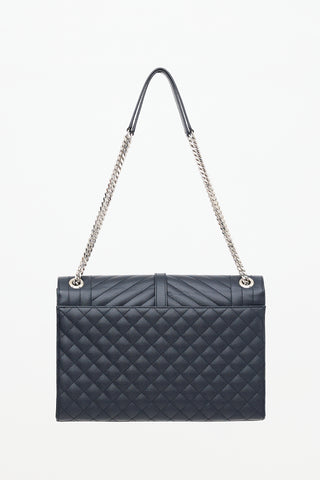 Saint Laurent Quilted Leather Large Envelope Bag