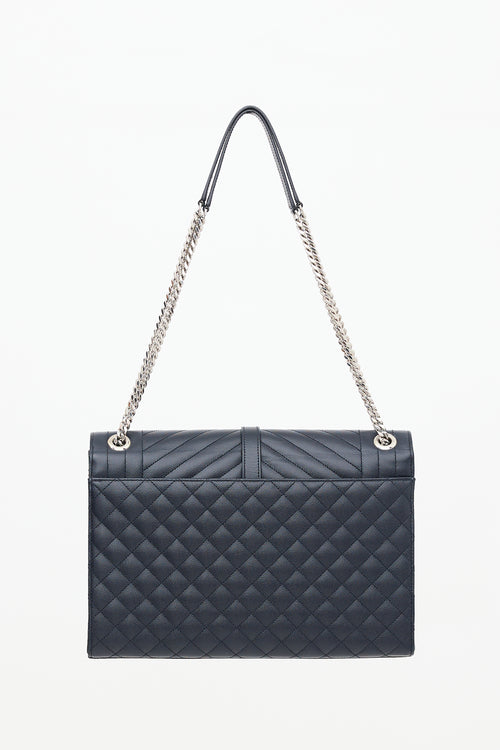 Saint Laurent Quilted Leather Large Envelope Bag