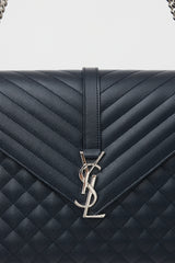 Saint Laurent Quilted Leather Large Envelope Bag