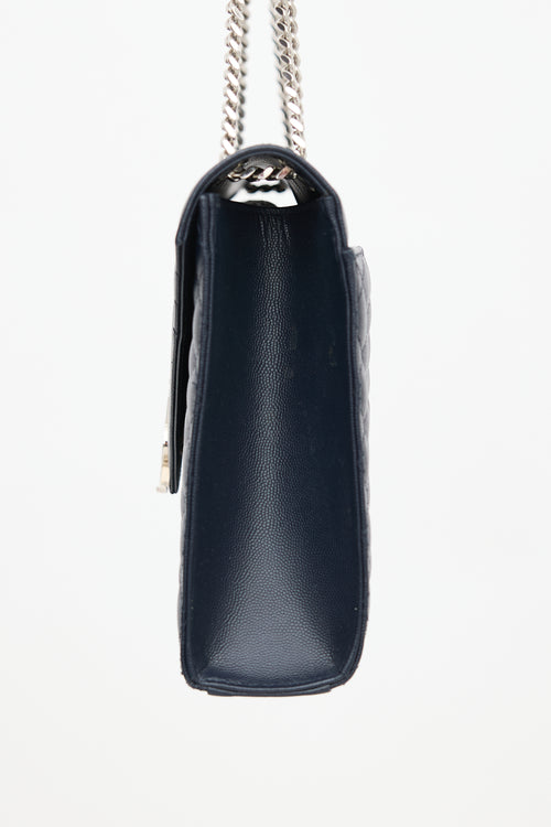 Saint Laurent Quilted Leather Large Envelope Bag