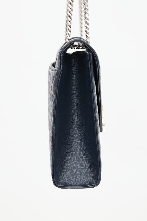 Saint Laurent Quilted Leather Large Envelope Bag