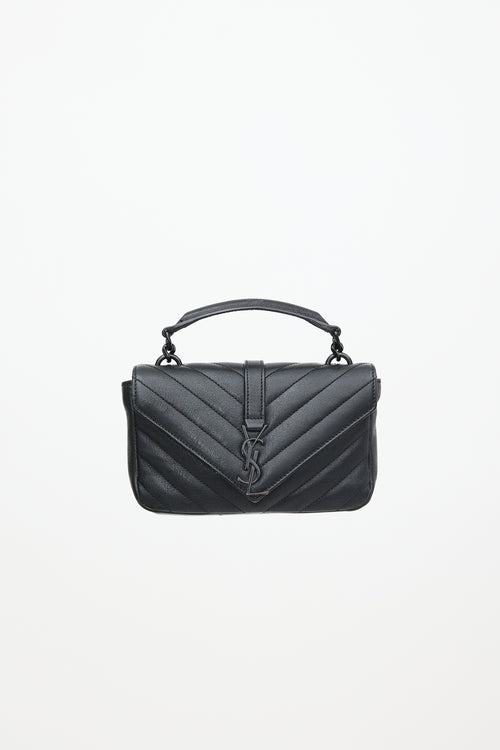 Saint Laurent Quilted Leather Mini College Bag