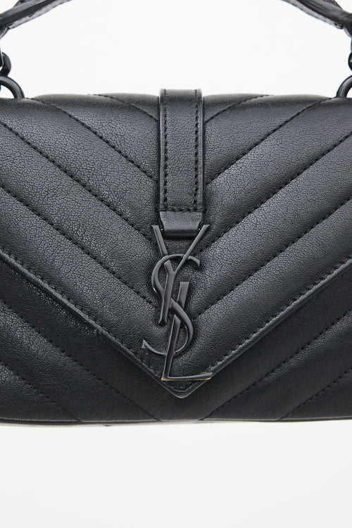 Saint Laurent Quilted Leather Mini College Bag