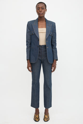 Saint Laurent Resort 2022 Denim Blazer