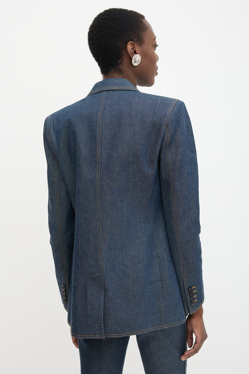 Saint Laurent Resort 2022 Denim Blazer