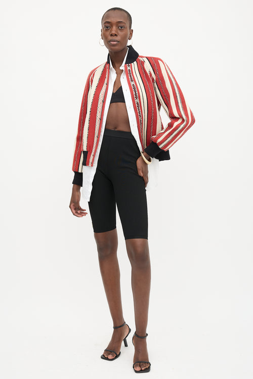 Saint Laurent Ribbed Cycling Shorts