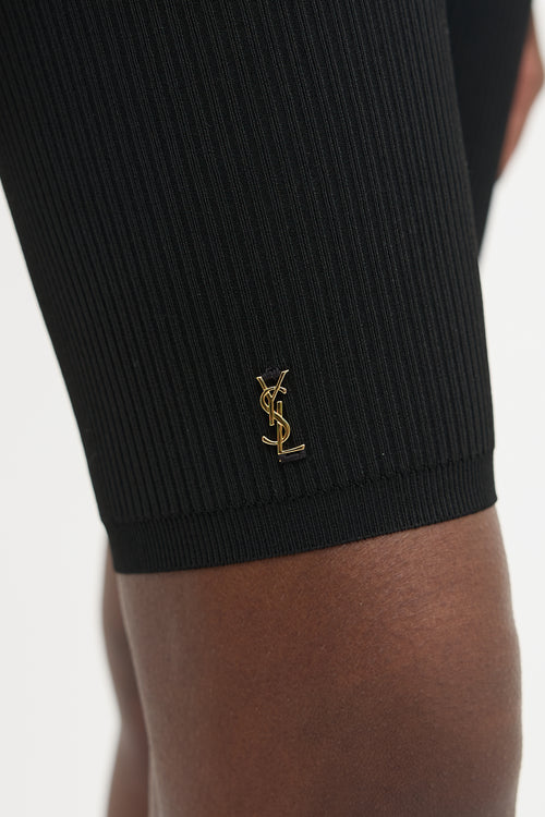 Saint Laurent Ribbed Cycling Shorts