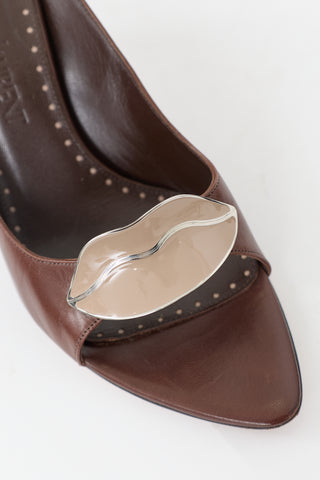 Saint Laurent SS 2003 Leather Dali Lip Heel