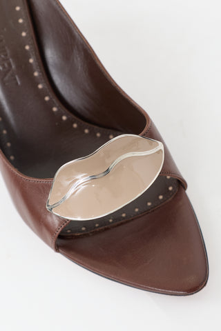 Saint Laurent SS 2003 Leather Dali Lip Heel