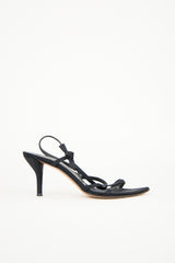 Saint Laurent Satin Pointed Toe Sandal