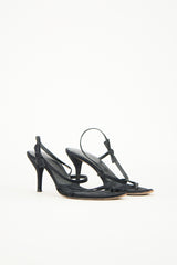 Saint Laurent Satin Pointed Toe Sandal