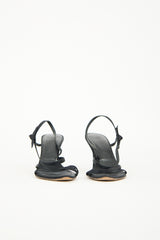 Saint Laurent Satin Pointed Toe Sandal