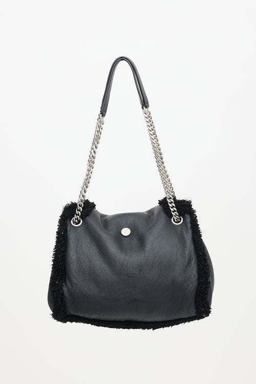 Saint Laurent Shearling Nolita Bag