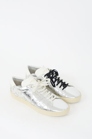 Saint Laurent Silver Court Classic Star Sneaker