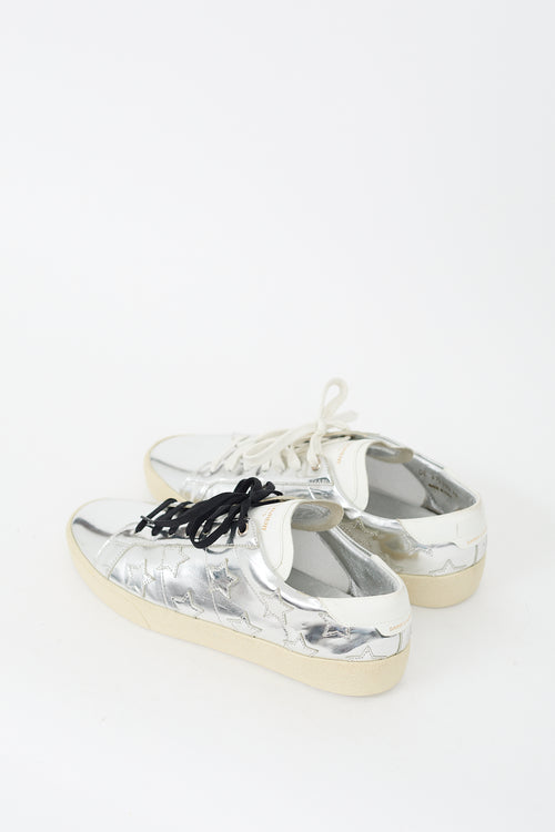 Saint Laurent Silver Court Classic Star Sneaker