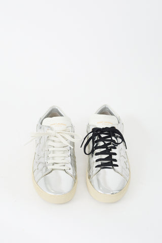 Saint Laurent Silver Court Classic Star Sneaker