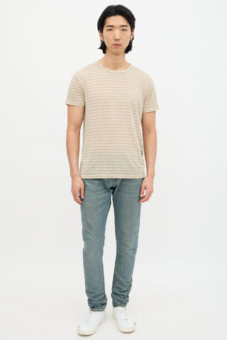 Saint Laurent Sparkly Stripe T-Shirt