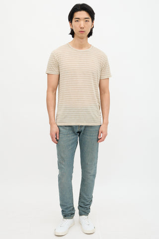 Saint Laurent Sparkly Stripe T-Shirt