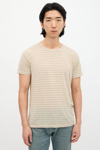 Saint Laurent Sparkly Stripe T-Shirt