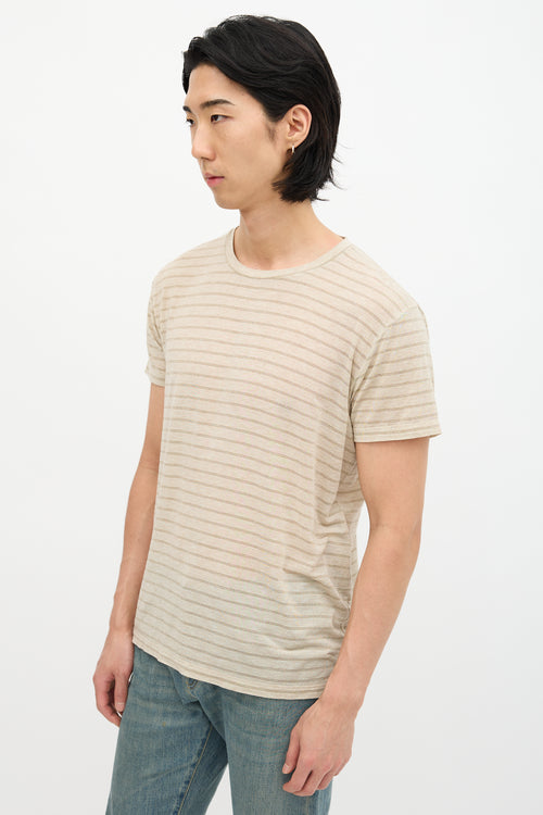 Saint Laurent Sparkly Stripe T-Shirt