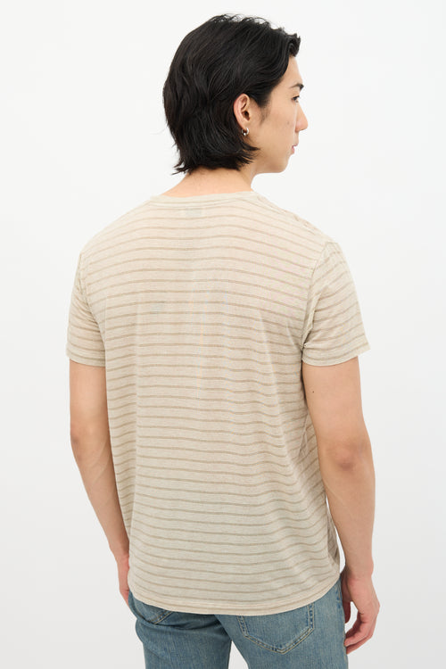Saint Laurent Sparkly Stripe T-Shirt