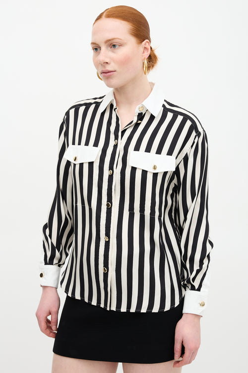 Saint Laurent Striped Button Up Shirt