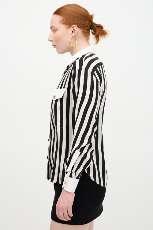 Saint Laurent Striped Button Up Shirt