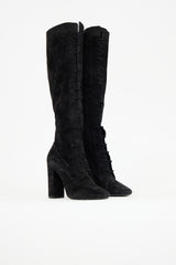 Saint Laurent Suede Laura Boot