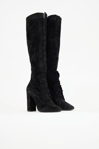 Saint Laurent Suede Laura Boot