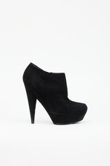 Saint Laurent Suede Platform Bootie