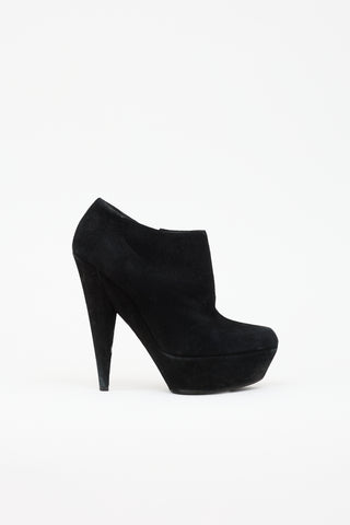 Saint Laurent Suede Platform Bootie