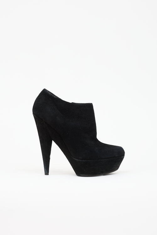Saint Laurent Suede Platform Bootie