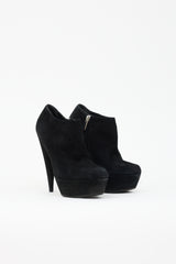 Saint Laurent Suede Platform Bootie
