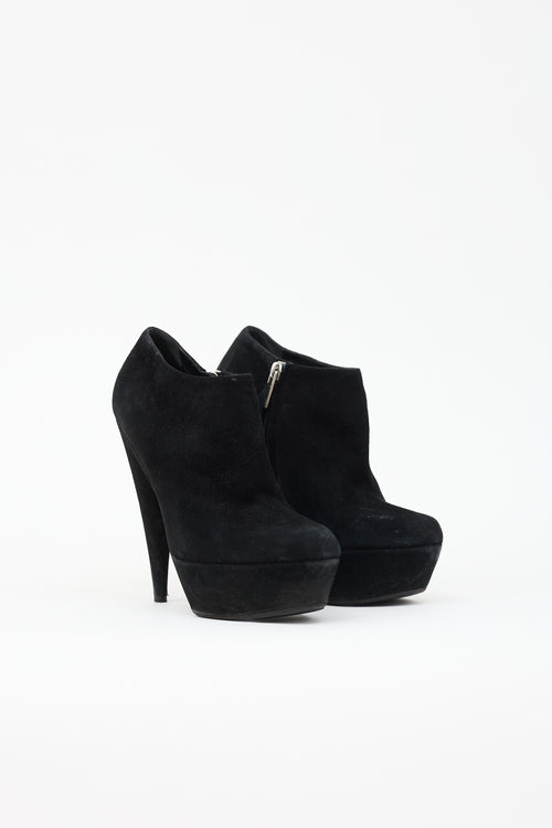 Saint Laurent Suede Platform Bootie