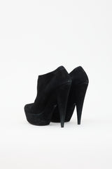 Saint Laurent Suede Platform Bootie