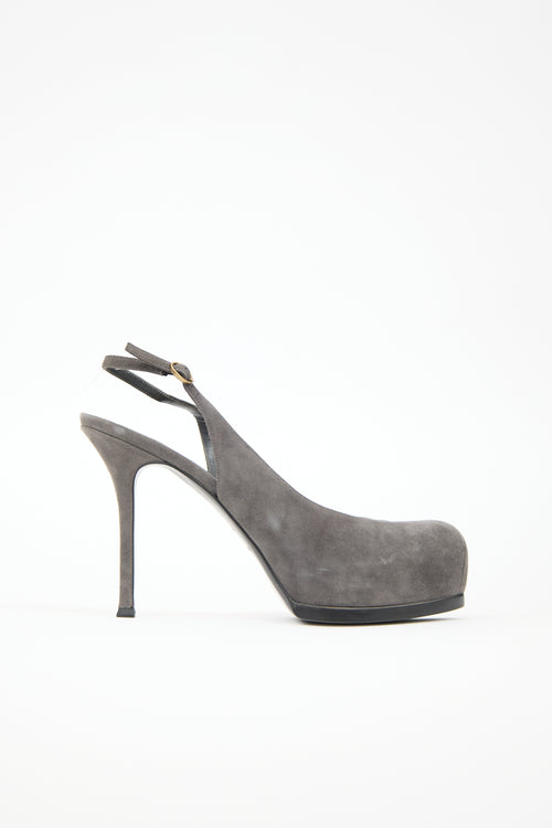 Saint Laurent Suede Tribtoo Pump