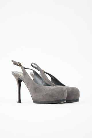 Saint Laurent Suede Tribtoo Pump