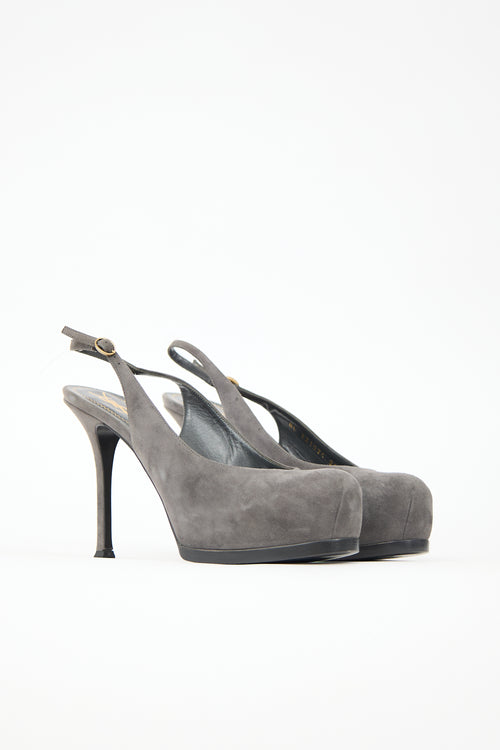 Saint Laurent Suede Tribtoo Pump