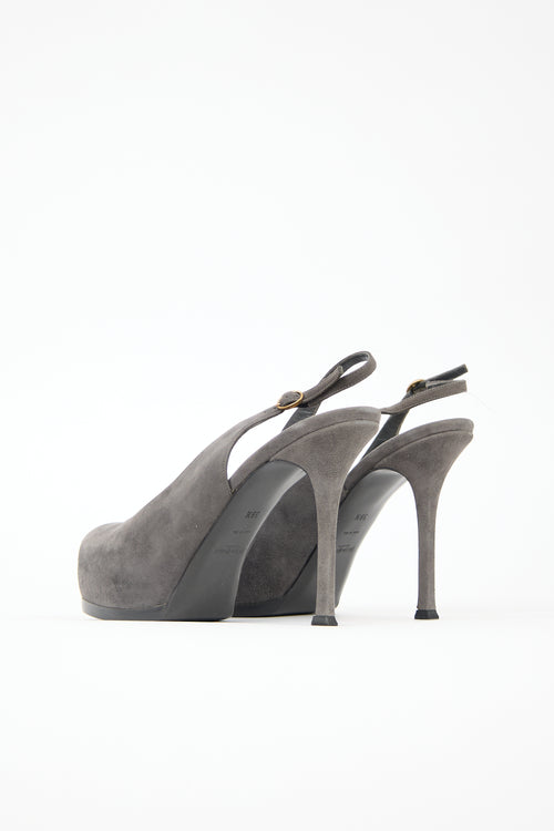 Saint Laurent Suede Tribtoo Pump