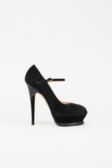 Saint Laurent Suede Tribute Mary Jane Heel