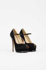 Saint Laurent Suede Tribute Mary Jane Heel