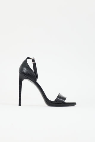 Saint Laurent Textured Leather Sandal
