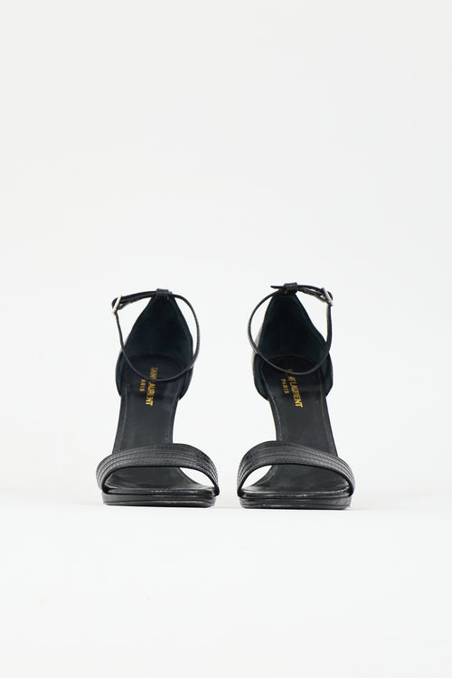 Saint Laurent Textured Leather Sandal