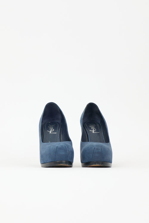 Saint Laurent Textured Leather Tribtoo Pump