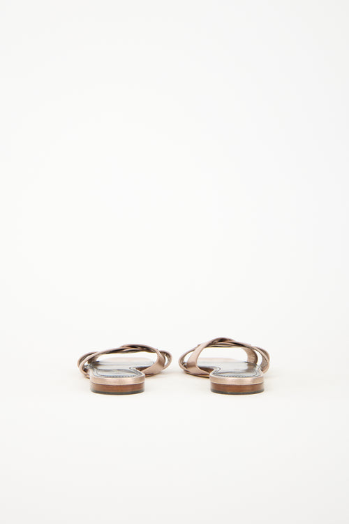 Saint Laurent Leather Tribute Slide